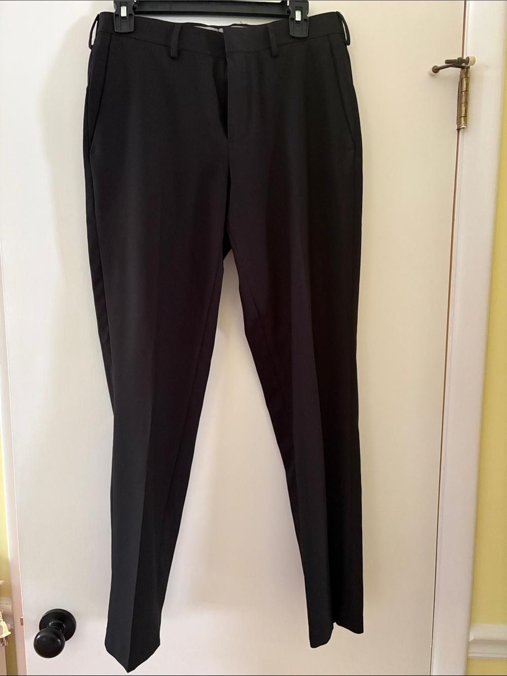 Haggar Black Men's Dress Pants - Slim Straight 30x30